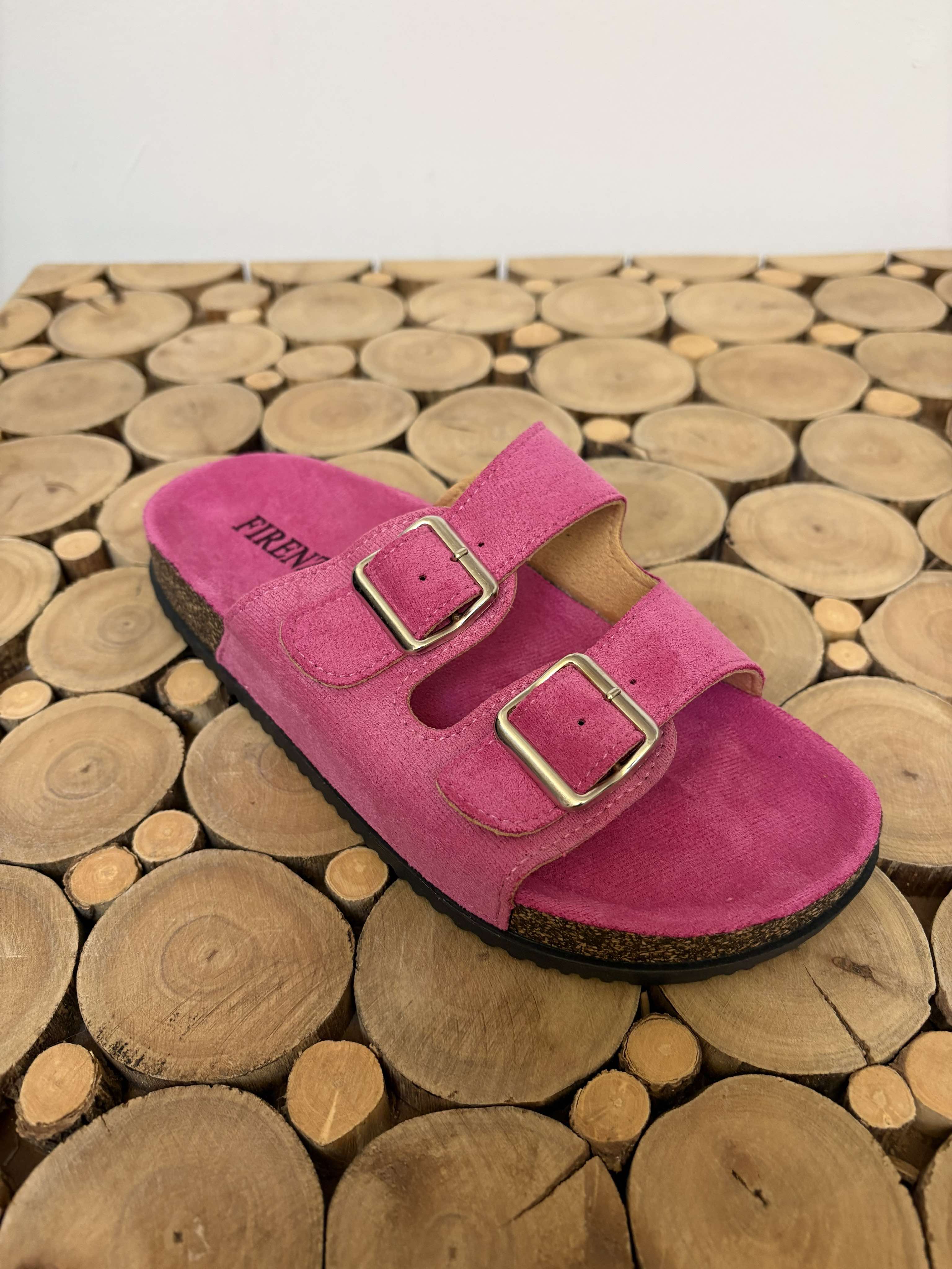 Sandal med spænder Firenze - Pink