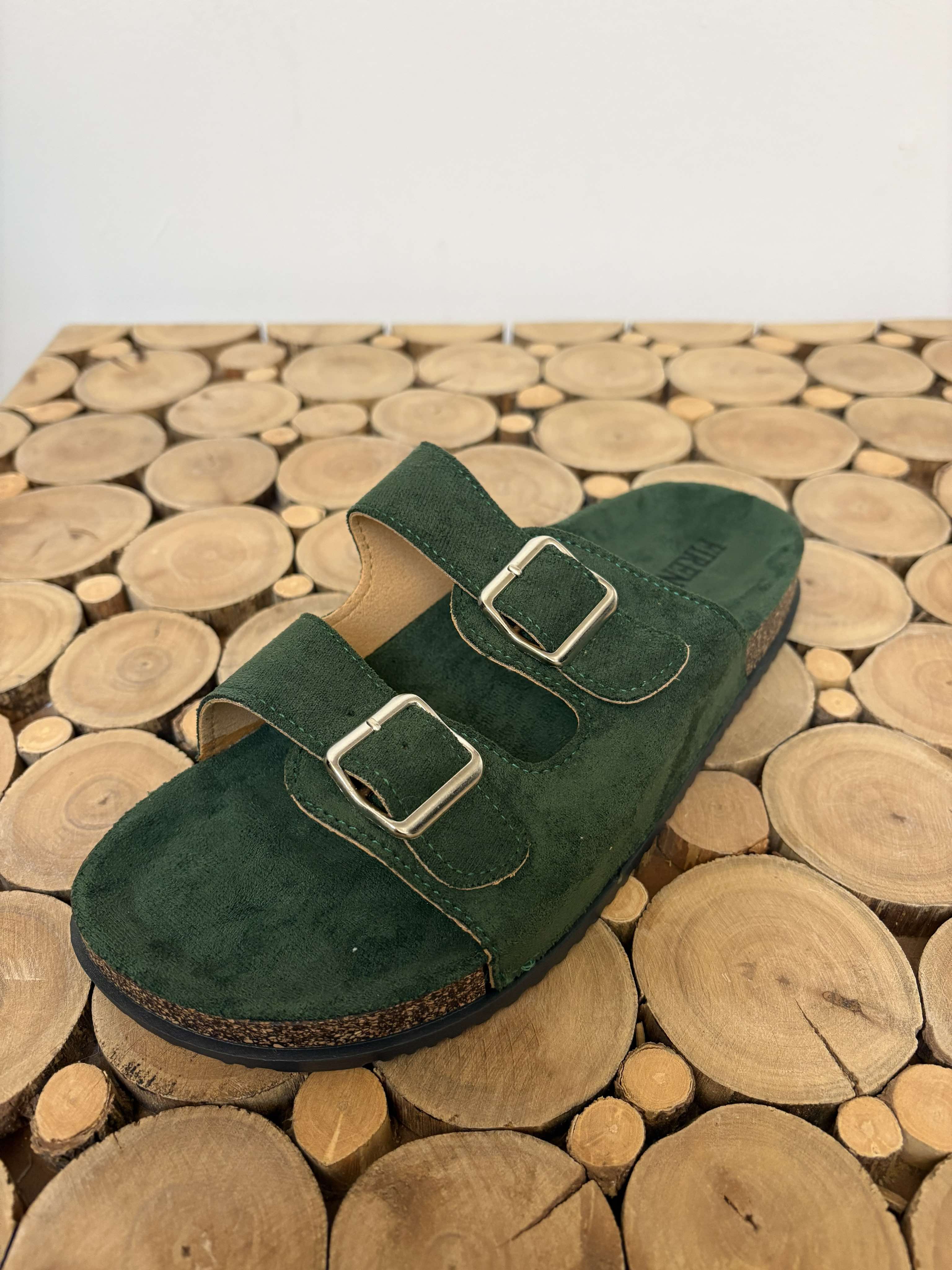 Sandal med spænder Firenze - Dark green